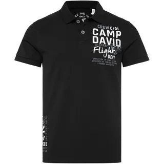 Camp David Poloshirt schwarz M