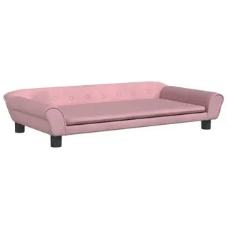vidaXL Kindersofa, Rosa 100x50x26 cm Samt