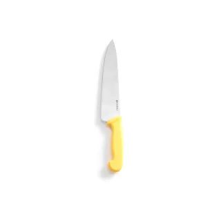 HENDI Profi Küchenmesser Kochmesser, PP Griff gelb 842737 , 1 Messer, Klingenlänge: 24 cm