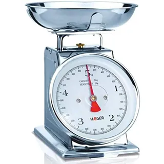 HAEGER Grandmother - Küchenwaage aus INOX, analog und Einer Kapazität von 5 kg
