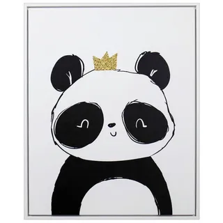 Monee Kinderbild, Schwarz, Weiß, Gold, Kunststoff, Textil, Holzwerkstoff, rechteckig, 40x50 cm, einfache und schnelle Anbringung, gerahmt, Babymöbel, Kinderzimmer-Deko, Kinderbilder