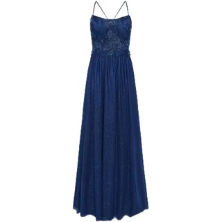 Vera Mont Damen 2574/4112 Kleid, Dark Blue/Grey, 40 - 40