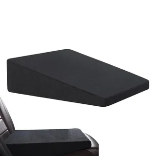 Autositz Keilkissen Schwarz Auto Sitzkeil 40x37x12cm Hochelastische Perlbaumwolle Sitzkeilkissen Für Stuhl, Autositz Hebekissen Erhöhung des LKW-Sitzkissens Autositzkissen, Ergonomischer Sitzkeil