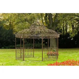 CLP Luxus Pavillon Romantik V2 3,7 x 3,7 m antik braun