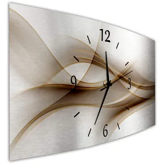 BM Funk Quarz Wanduhr Funkwanduhr Funkwanduhren Funkuhr Funkuhren kein Ticken lautlos geräuschlos leise modern ohne Tickgeräusche groß XXL Wohnzimmer Küche Digital Art Abstrakt 9542-1a