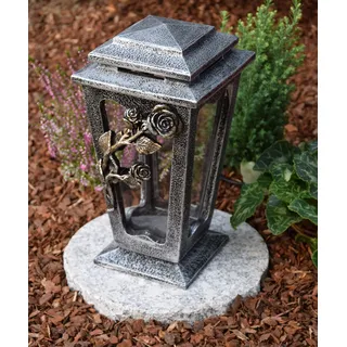 Garten Paradies Handmade Grabkerze Grablampe Grableuchte Grabdekoration Grablicht + Kerze Gratis