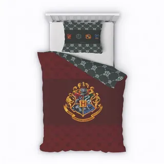 Träumschön Kinderbettwäsche Premium Baumwollbettwäsche 135x200 Harry Potter Design, Baumwolle, 2 teilig rot