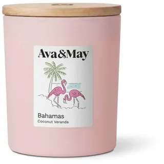 Ava&May Bahamas Duftkerze 220g Süss & Blumig Vegan, 100% pflanzenbasiertes Wachs