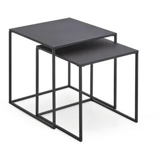 VCM Couchtisch 2er Set Schwarz 38 x 41 x 38 cm