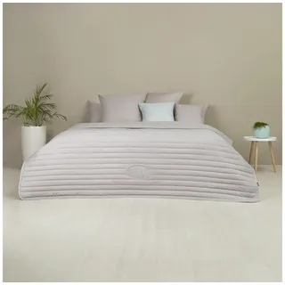 SEI Design Bettüberwurf Wende-Tagesdecke Royal Ambience 240x220 Taupe Hell / weiß, Wendefunktion grau