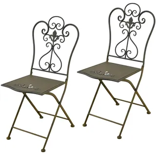 Hti-Living Lily Gartenstuhl 43 x 54 x 92 cm braun 2 St.