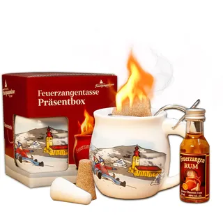 Feuerzangentasse 1er-Set, mit Rum, Weiß/Winter - für Feuerzangenbowle