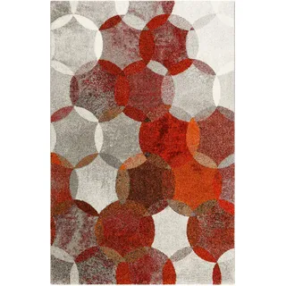 Esprit Webteppich Esp-21627-112, Rot, Dunkelrot, Weinrot, Rotbraun, Textil, Graphik, rechteckig, 200x290 cm, AZO-frei, Oeko-Tex® Standard 100, Textiles Vertrauen - Oeko-Tex®, Hohenstein, für Fußbodenheizung geeignet, in verschiedenen Größen erhältlich, Fasern thermofixiert (heatset), lichtunempfindlich, pflegeleicht, strapazierfähig, leicht zusammenrollbar, Teppiche & Böden, Teppiche, Webteppiche