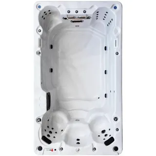 Canadian Spa Company Whirlpool, Weiß Hochglanz, Kunststoff, 3-Sitzer, Rechteckig, 228x137x390 cm, Freizeit, Pools und Wasserspaß, Whirlpools