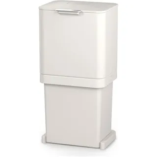Joseph Joseph Totem Pop 40L Mülltrennungs- & Recycling-Einheit - Stein, Abfalleimer, Weiss