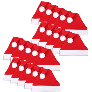 Schramm 20 Stück Weihnachtsmützen 30x30cm Nikolausmützen Weihnachtsmann Mütze Weihnacht Nikolaus