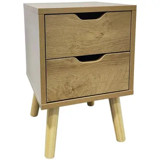 Hti-Living Nachtschrank Thekla 1 x 1 x 1 cm Braun