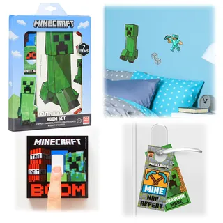 Minecraft Fensterbilder Aufkleber und Zubehör für Schlafzimmer für Jungen Fensterdeko Kinderzimmer, Grün, 227908536-NEW