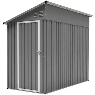 Oxeza Gerätehaus, Grau, Metall, Mode, Rechteckig, 124x192x242 cm, Aufbewahrung & Schutzhüllen, Geräteschuppen