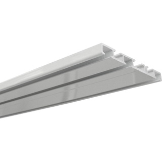 GARDINIA Aluminium-Vorhangschiene 3-läufig weiß 150 cm