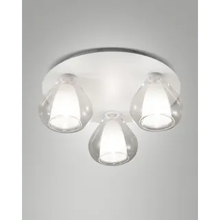 Fabas Luce Lila 3-flg. 40 cm Transparent Glas
