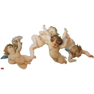 1art1 Engel Kleine Engel Wand-Tattoo | Deko Wandaufkleber für Wohnzimmer Kinderzimmer Küche Bad Flur | Wandsticker für Tür Wand Möbel/Schrank 100x50 cm
