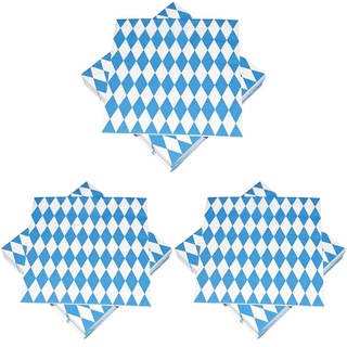 Heku 30243-B: 100 Servietten, 3-lagig, Bayrisch Blau, 33x33cm (Packung mit 3)