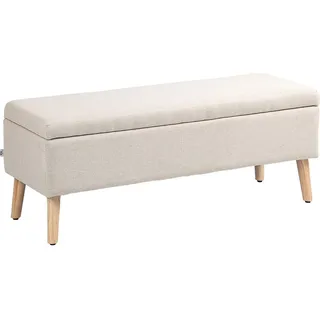 Homcom Truhenbank Beige 110 x 39 x 45 cm