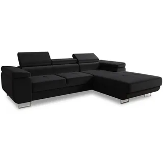Sofnet Eckcouch 5-Sitzer Schwarz