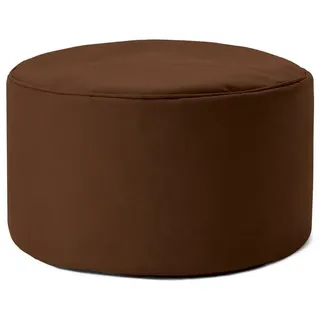 Lumaland Sitzsack Pouf 50L kompakt Hocker, Tisch, Fußsack in- & Outdoor, 25x45cm & 5 Jahre Garantie braun