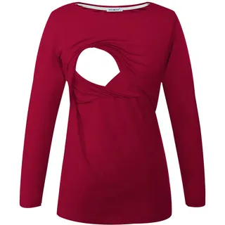 Smallshow Damen Stillshirt Langarm Umstandsshirt 3er Pack - XL