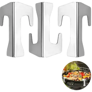 Feuerplatten Abstandshalter Set, 3 Stück Universal Edelstahl Abstandshalter, Edelstahl Grillplatte Abstandshalter, Universal Feuertonne edelstahl für Feuertonne Grillplaten Kugelgrill BBQ Disc