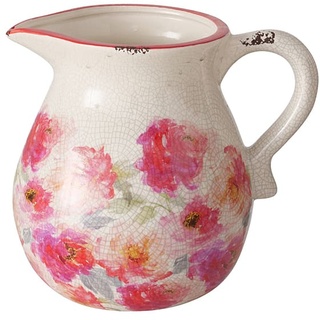 Boltze Vase "Karella" - in Creme - (H )19 x Ø 22 cm