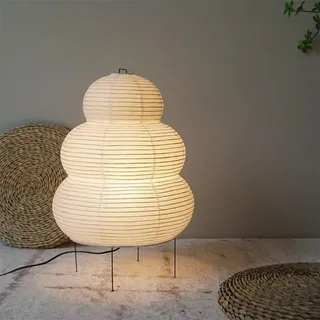 Chao Zan Papierlampe tischlampe, Nachttischlampe reispapier schlafzimmer, Reispapier lampenschirm Tischleuchte für wohnzimmer, Papierlaterne lampe im japanischen stil, Papierlampe stehlampe (A)