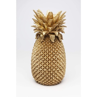 Kare Design Deko Vase Pineapple, Gold, Vase, Blumenvase, Ananas Motiv, XL, handgefertigt, 50cm (H)