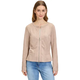 Betty Barclay Blazer-Jacke mit Zweiwege-Reißverschluss, Beige, 44