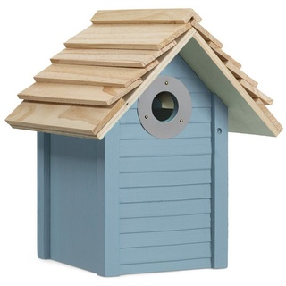 Navaris Tierhaus Vogelhaus zum Aufhängen - Nistkasten - Vogelhäuschen Blau blau 21,00 cm x 19,00 cm