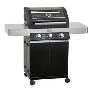 Rösle Gasgrill BBQ-Station Videro Pure G3 50 mbar, ca. B127/H118/T57 cm, Schwarz, Silber