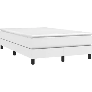 Eleganter Möbel Boxspringbett mit Matratze Weiß 120x200cm Kunstleder - CJG757960 - Klassische BettenJugendbett Tagesbett - Weiß