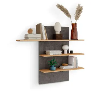 Elfo Wandregal Brest Holz Braun Buche