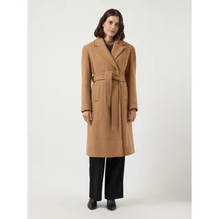 Y.A.S Langmantel "YASKALI WOOL BLEND COAT S. NOOS", Damen, Gr. 34, braun (tobacco braun), Web, Obermaterial: 70% Polyester, 30% Wolle, unifarben, regular fit knielang, Mäntel