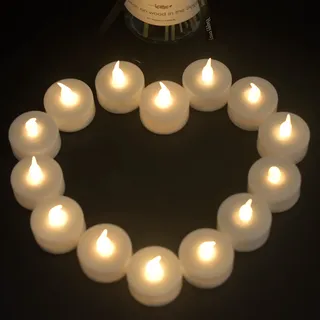 LED Teelichter, 100 Stück Flackernd Led-Teelichter, Elektrische Gefälschte Kerze mit Flammenlose Lichter - Led Kerzen Batteriebetrieben für Hochzeit, Kirche, Weihnachten, Ostern Dekoration (Warmweiß)
