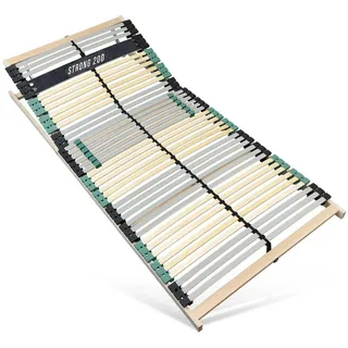 Sleepneo Extra Stabiler Premium Lattenrost 100x200, bis 200Kg belastbar, Kopfteil verstellbar, 42 Latten, 7 Zonen Lattenrost aus Buche und verstärkter Birke, Made in Germany