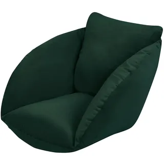 Ferocity Hängesessel Kissen aus Samt, Velvet Polster Bodenkissen für Schwenksessel, Auflage für Baumwoll Hängeschaukel, Hängekorb, Hängestuhl, Rückenkissen in der Farbe Grün [114]