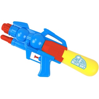 BLUE SKY - Wasserpistole - Outdoor-Spiel - 046078 - Mehrfarbig - Kunststoff - 35 cm - Kinderspielzeug - Strandspiel - Pool - Bewässerung - Ab 3 Jahren