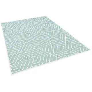 Pergamon In & Outdoor Teppich Flachgewebe Ottawa Trend Mintgrün 80x150cm