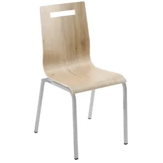 Mayer Sitzmöbel Stapelstuhl »2119«, BxL: 53 x 55 cm, Stahl/Holz - beige