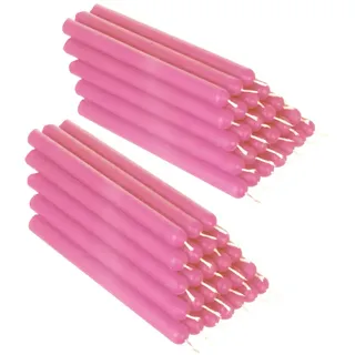NKlaus Tafelkerze für Kerzen Bienenwachs, 12cm 50x rose rußfrei, 50 Stück | Handarbeit; Ritual- und Tropfkerzen; Gesamtgewicht 400g; Ø 9,5mm