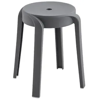 Home Deluxe Hocker Kunststoff 33 x 45 x 33 cm Grau