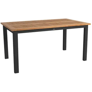 Brafab Lyon Gartentisch 152-210 x 76 cm Schwarz/Grau